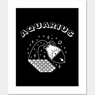 Aquarius Zodiac Sign Posters and Art